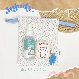 💓🧸พร้อมส่ง🧸💖กระเป๋าหูรูด ✨ถุงผ้าหูรูด มีซับใน ลายน่ารักๆ🫶🏻🐰✨🪴🩵Jujudy.shop
