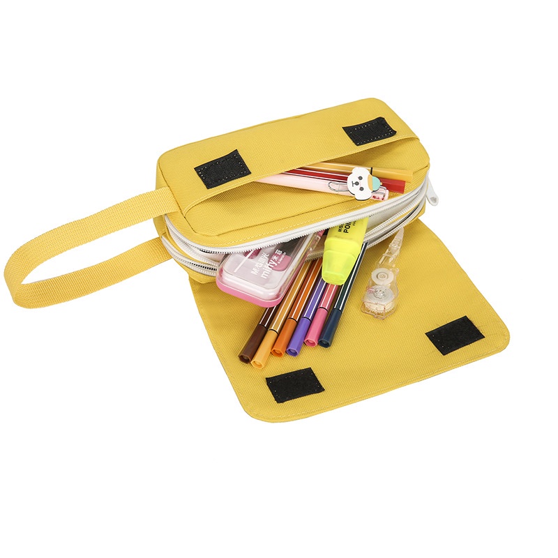 กระเป๋าดินสอ แต่งซิปสองชั้น ขนาดใหญ่ จุของได้เยอะ ลายการ์ตูน Snoopy แฟชั่นสําหรับเด็กนักเรียน