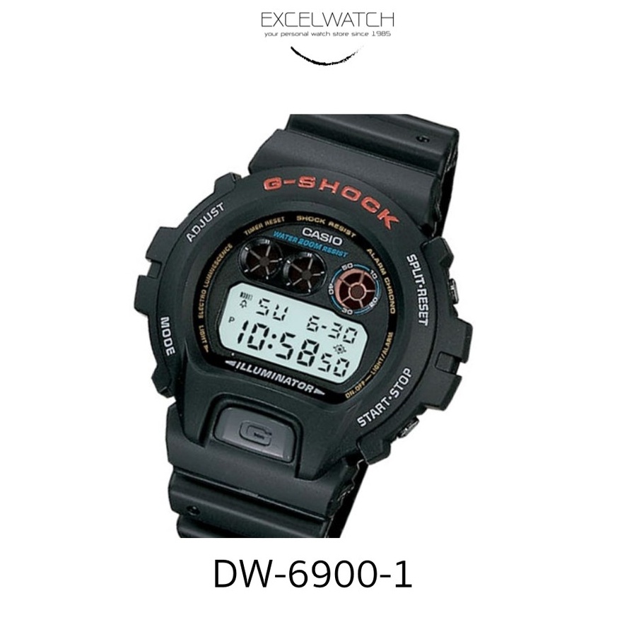 G-SHOCK รุ่น DW-6900-1ประกัน cmg 1 ปี ร้าน Excel-watch