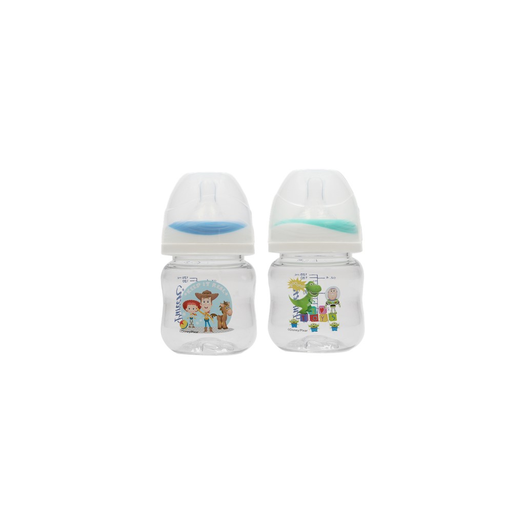 Pureen เพียวรีน ขวดนมไตรตันคอกว้าง พร้อมจุกวาวล์คู่ ลาย Toy Story ลิขสิทธิ์แท้ แพ็กคู่ 4 oz. พร้อมจุกนมระบบวาล์วคู่ - รูปที่ 4