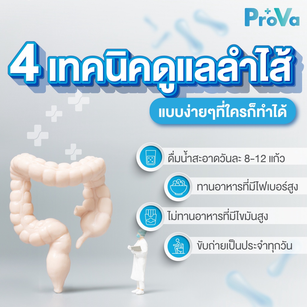 Prova Probio Plus โพรไบโอติก จุลินทรีย์ปรับสมดุลลำไส้ แก้ท้องผูก เสริม ...