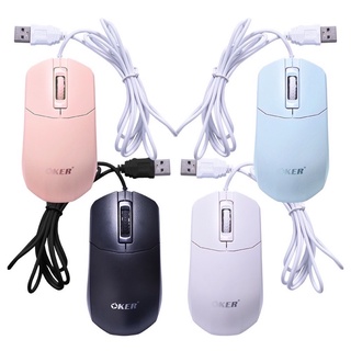 Oker Mouse Optical usb รุ่น M-149 1,200dpi ใช้งานง่าย รูปแบบสวยงามเหมาะมือพกสะดวก สีพาสเทล 4 สี ดำ ขาว ชมพู ฟ้า