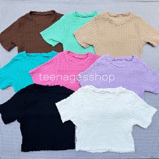 Paper Crop Top🌈 เสื้อครอปคอกลม ทรงeveryday ใส่ได้ทุกวัน ผ้านุ่มฟู สีสันเยอะสดใสมาก