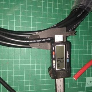 สายไฟซิลิโคน ทนความร้อนสูง 6AWG 7AWG 8AWG 10AWG 12AWG 14AWG 16AWG 18AWGทองแดงแท้เคลือบดีบุก ตัดแบ่งขายแยกสีดำ และ สีแดง