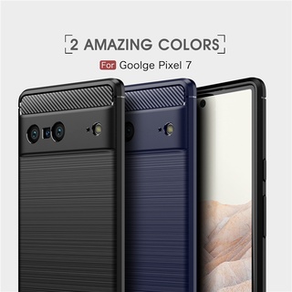 เคสซิลิโคนนิ่ม คาร์บอนไฟเบอร์ กันกระแทก สําหรับ Google Pixel 4 4XL 4A 5G 5 5A 6 Pro 6A 7 Pro