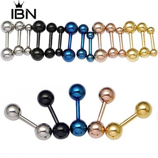 * Ibn Punk Ball ลูกสแตนเลสกระดุม 3mm 4mm 5mm Ear Studs ต่างหู