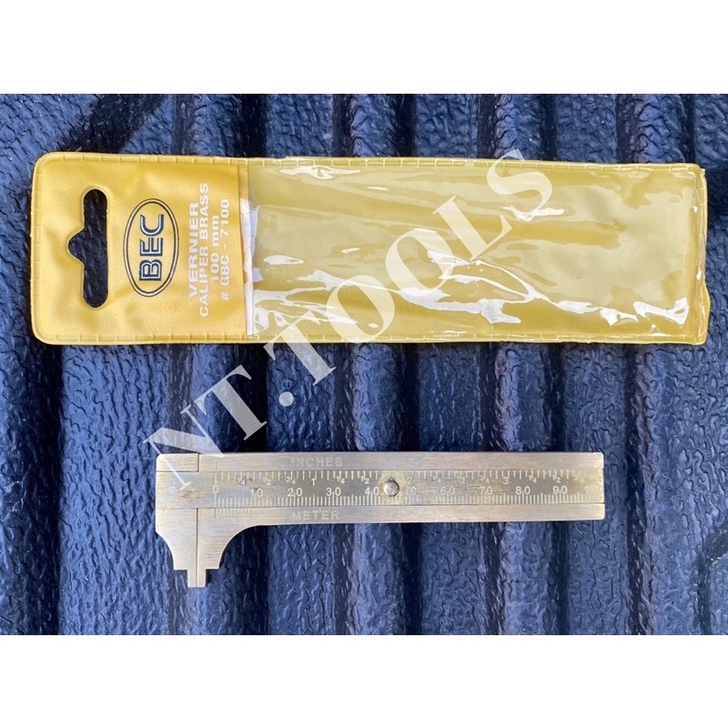 ออกใบกำกับภาษีได้ BEC เวอร์เนียทองเหลือง Vernier Caliper เครื่องวัดขนาด ขนาด 4 (นิ้ว) ของแท้ เบิกบริษัทนำเข้า