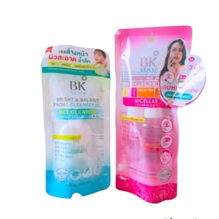 (เซ็ตคู่) BK acne เจลคลีนสิว bright and balance facial cleansing ge 50 มล + cleansing water micella คลีนซิ่ง 50 ml