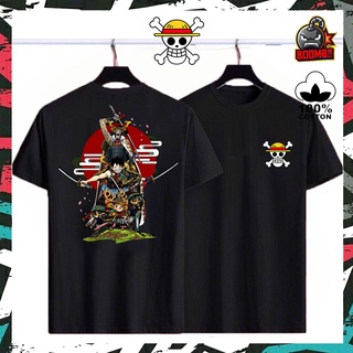 เสื้อยืดแขนสั้น 🔥100% PREMIUM COTTON🔥 ONE PIECE LUFFY SAMURAI Cotton Tshirt เสื้อยืดพิมพ์ลาย