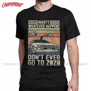 เสื้อยืดแขนสั้น ผ้าฝ้าย 100% พิมพ์ลาย Dont Go to Back to the Future สําหรับผู้ชาย และผู้หญิงS-5XL