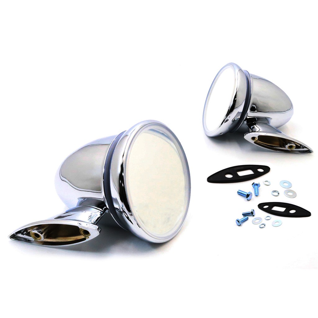 กระจกมองข้าง ทรงจรวดเงิน 4" เทียบใส่ มาสด้า คอสโม่ CD 121  RX-5 L10A L10B Sport 110 Roadpacer AP ปี 