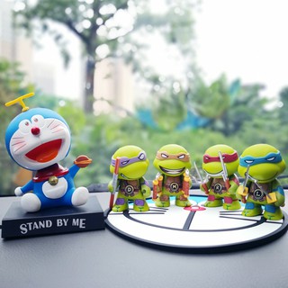 รุ่น Q ของเต่านินจารถตกแต่งการ์ตูนตุ๊กตาเครื่องประดับรถสร้างสรรค์哆อุปกรณ์รถ