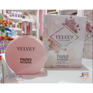 น้ำหอมผู้หญิงกลิ่นหรูหรา Velvet Pour Femme Paris Riviera Eau De Toilette Spray 100ml.