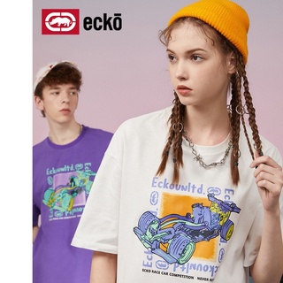 Ecko เสื้อยืดคอกลม แขนสั้น พิมพ์ลายธีมแข่งรถ แฟชั่นฤดูร้อน