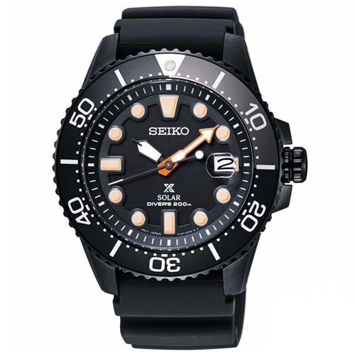 SEIKO PROSPEX Solar Diver Black Series นาฬิกาข้อมือผู้ชาย รุ่น SNE493J1
