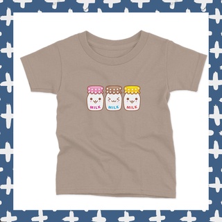 เสื้อเด็ก สีสวย น่ารัก ลายการ์ตูน มินิมอล minimal ผ้าcotton100% nilk