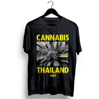 cannabis,Bougie$BKKของแท้เสื้อยืดลายคุณภาพดีcotton100