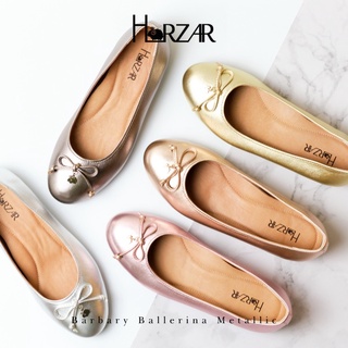 ส่งฟรี Horzar รองเท้าหนังแกะ ส้นแบน ทรงบัลเล่ต์ รุ่น Barbary Ballerina รองเท้าบัลเล่ต์ บัลเล่ต์ พื้นนิ่ม ใส่สบาย