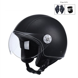 หมวกกันน็อครถจักรยานยนต์วินเทจ Vespa Motocicleta Cacapete Casco Casco Casco 3/4