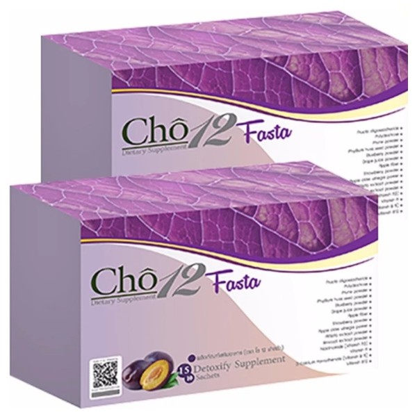 Cho12 Fasta Detox ลดอาการท้องผูก ล้างสารพิษในลำไส้ รสพรุน 2 กล่อง