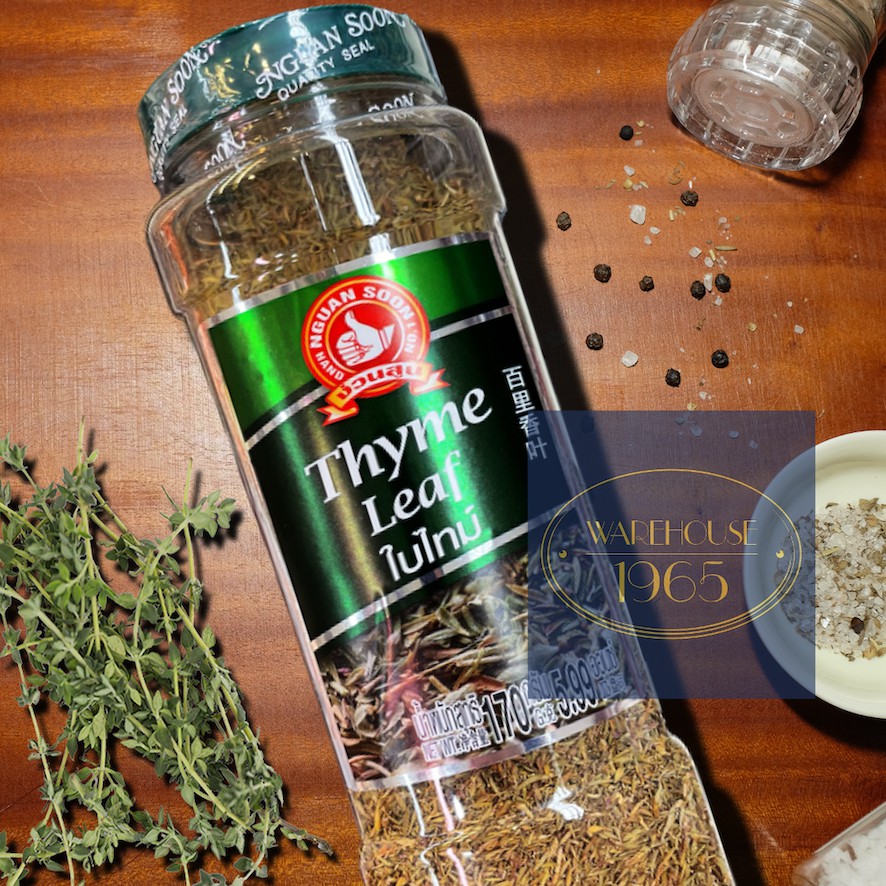 (170 g) ใบไทม์อบแห้ง บิ๊กแพ็ค ตรามือที่ 1 Nguan Soon - Fine-quality Dried Thyme Leaves Big Pack