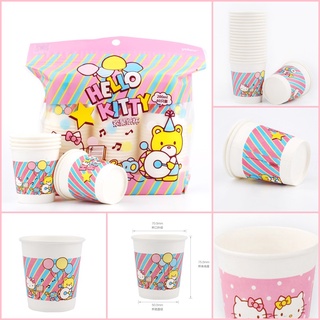 แก้วกระดาษคิตตี้ แก้ว hello kitty 60 ใบ