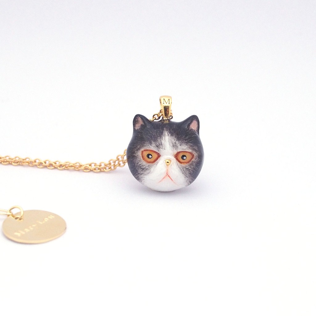 Marylou Jewelry สร อย Exotic Shorthair Cat Head Necklace 1