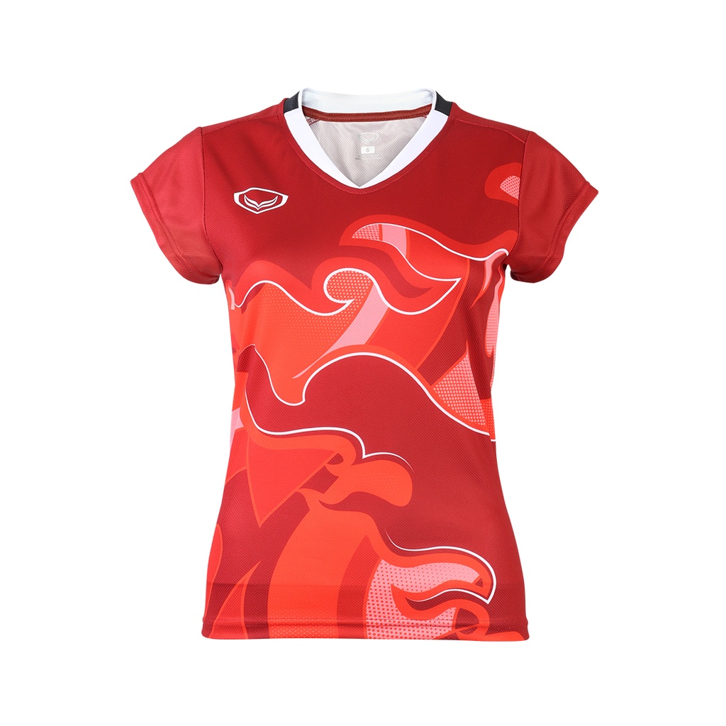 GRAND SPORT เสื้อคอวีหญิงแขนสั้นพิมพ์ลาย (SEA Games 2021) รหัส : 072052
