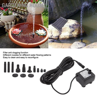 Gardening House ปั๊มน้ําพุ พลังงานแสงอาทิตย์ Abs 12V 6W ทําความสะอาดง่าย สําหรับตกแต่งสวน