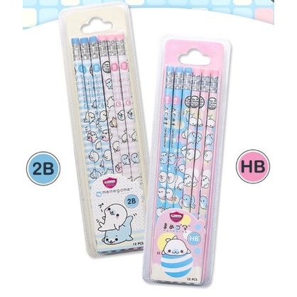 ดินสอไม้ มาสเตอร์อาร์ต ลายลิขสิทธิ์ San-X แพ็ค 12 แท่ง มาเมะโกมะ Mamegoma / มิมิเนโกะ Mimi&Neko / มาร์เวล Marvel