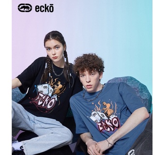 เสื้อยืดลําลอง พิมพ์ลายกราฟฟิติ ecko rhino แฟชั่นฤดูร้อน สําหรับคู่รักS-5XL