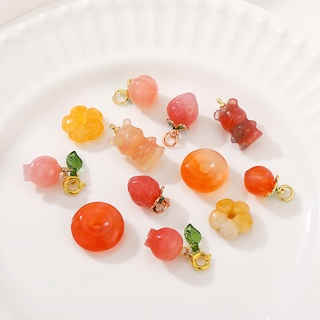 จี้หินทับทิมธรรมชาติ สีแดง สําหรับทําเครื่องประดับ สร้อยคอ สร้อยข้อมือ diy