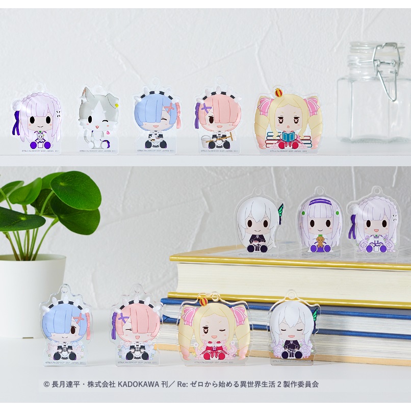 ญี่ปุ่น Ichiban Kuji Rezero Re Zero Spirit Bless You Chokonoko Acritz อะคริลิคพวงกุญแจ Echidna Emili