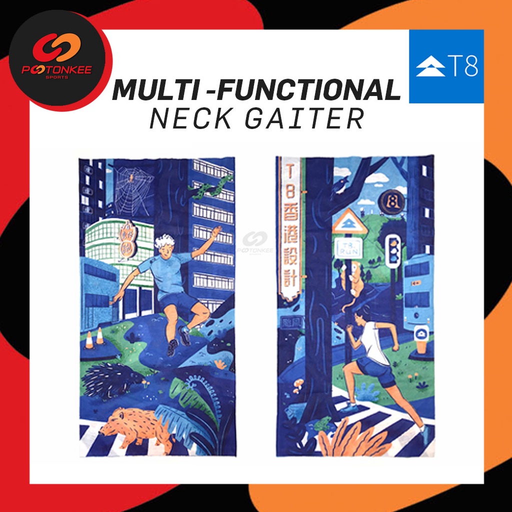 T8 Multi Functional Neck Gaiter ผ้าบัฟ ซับเหงื่อ กันฝุ่น / Wristband / Neckerchief / Face Mask — صورة 4