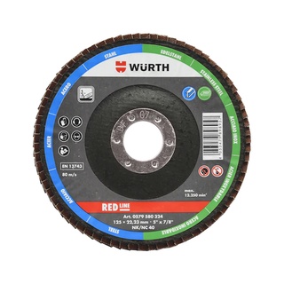 กระดาษทรายซ้อน ใบเจียรกระดาษทรายซ้อน จานซ้อน WURTH หลังแข็ง ขัดสี ขัดสนิม ขนาด 4 นิ้ว สำหรับเหล็กและสแตนเลส