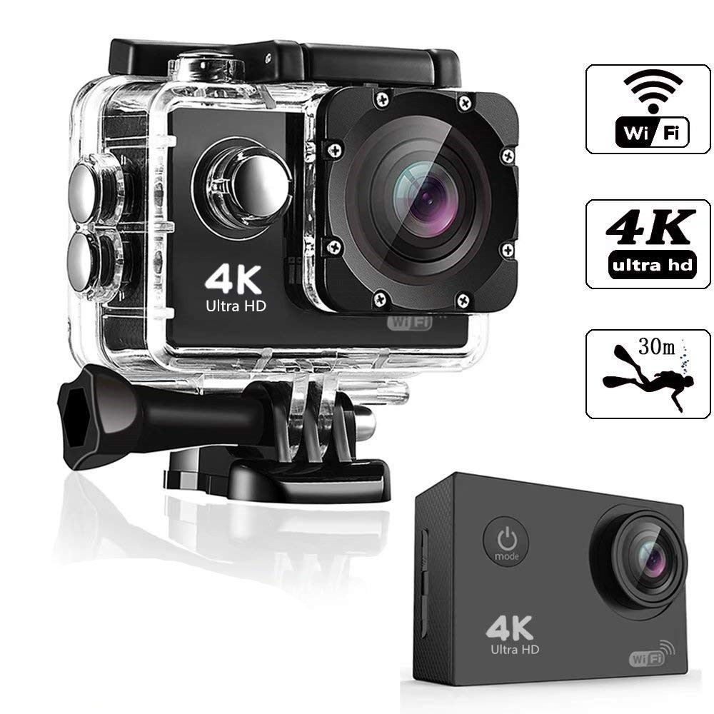 Outdoor Pocket Mini Action Camera Ultra HD 4K 30M Underwater Waterproof