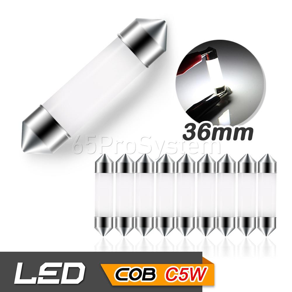 65Infinite (แพ๊ค 10 COB C5W Ceramic 36mm) COB LED C5W Ceramic 36mm ไฟส่องป้ายทะเบียน 3W 220LM Super 