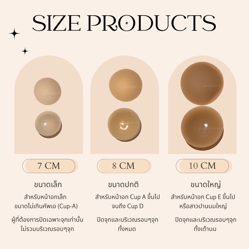 Ladycoco – พร้อมส่งจากไทย  ปิดจุกรุ่น Silica Gel ปิดสีจุกมิด100% (มี3สี 3ขนาด) แบบกาว เนื้อแมท กันน้ำ กันเหงื่อ ขอบบาง ราคา ถูกที่สุด ดีลบีเคเค แกลเลอรีภาพที่ 4