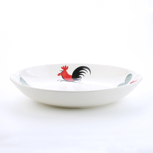 INDRA CERAMIC จานชามหลายขนาด ลายไก่โบราณ เซรามิกเข้าไมโครเวฟได้ รูปที่ 6