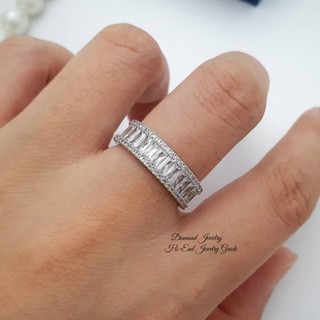 New Arrival !!!!! Diamond Ring แหวนเพชร CZ  แท้ดีไซน์เพชรรอบวง เพชรขาววิ้งงงงรับรองความขาวใส ใส่ออกข้างนอกได้ทุกโอกาส