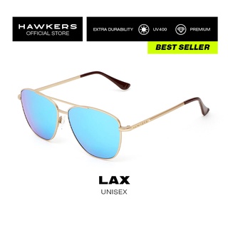 HAWKERS Gold Clear Blue LAX Sunglasses for Men and Women, unisex. UV400 Protection. Official product designed in Spain A1804