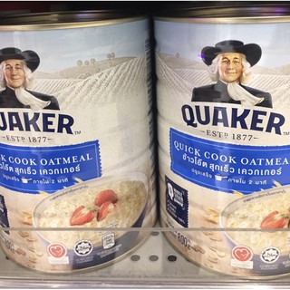 เควกเกอร์ข้าวโอ๊ตสุกเร็ว 800กรัม Quaker Quick Cook Oatmeal 800g 1ชิ้นราคา299บาท