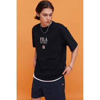 เสื้อยืด ผ้าฝ้าย พิมพ์ลายโลโก้ Fila Western Comfort ขนาดใหญ่ สไตล์สปอร์ตS-5XL