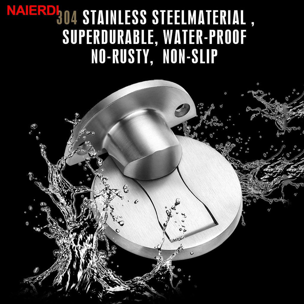 Naierdi กันชนประตู สเตนเลส 304 แม่เหล็ก กันชนประตูซ่อน จับพื้น ไม่ใช้ตะปู หยุดประตู เฟอร์นิเจอร์ ฮาร์ดแวร์ - รูปที่ 3