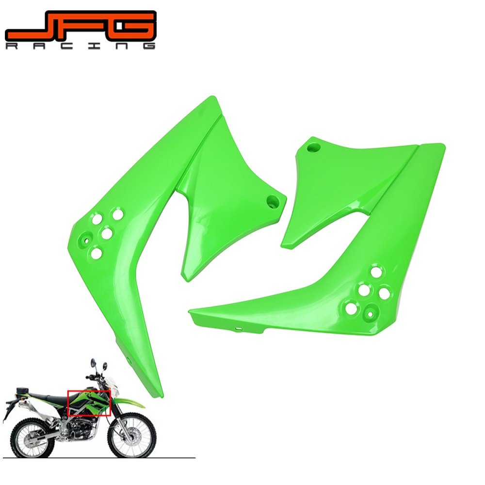 JFG RACING คู่ ฝาครอบด้านข้าง ฝาครอบป้องกัน for KLX150 KLX150S อุปกรณ์ตกแต่งรถจักรยานยนต์