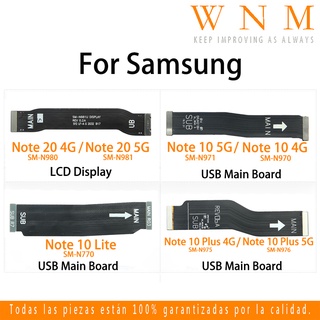 สายแพเชื่อมต่อเมนบอร์ดหน้าจอ LCD สําหรับ Samsung Galaxy Note 20 10 lite plus 4G 5G