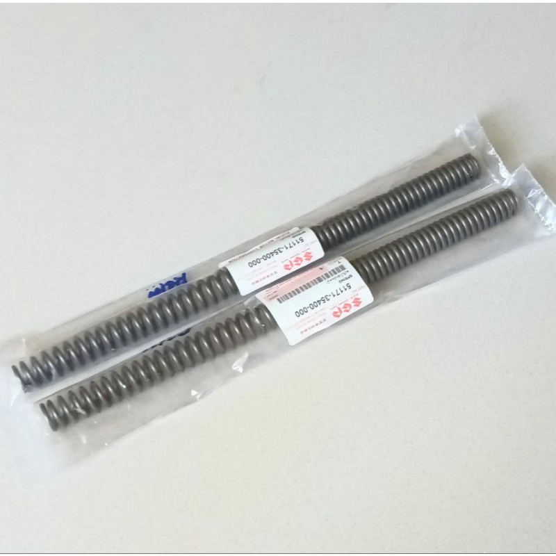 สปริงโช๊คหน้า SUZUKI RC80, RC100, RC110, คริสตัล (ความยาว=29.5 ซ.ม) อะไหล่แท้ศูนย์