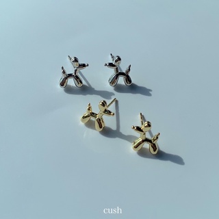 cush.th poodle stud earrings