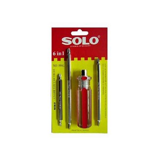 ไขควงสลับหัว 6 IN 1 SOLO No.006 L สีดำ 6IN1 SOLO NO.006 L 2WAY SCREWDRIVER