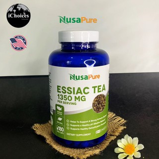 อาหารเสริมจากสมุนไพร 4 ชนิด Essiac แบบแคปซูล NusaPure® Essiac Tea 1350 mg 180 Veg Caps